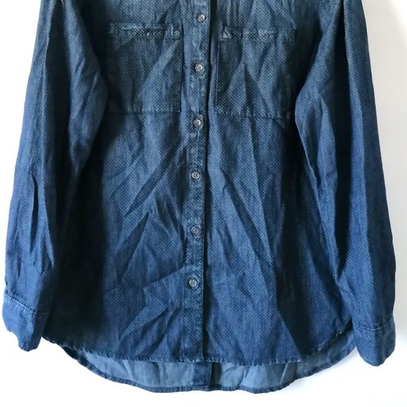 Anthropologie Pilcro And The Letter Press Womens Blue Button Up Shirt Size XS - Picture 4 of 8